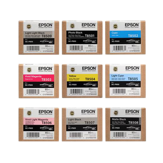 Epson T850 UltraChrome HD 80ml Ink Cartridges