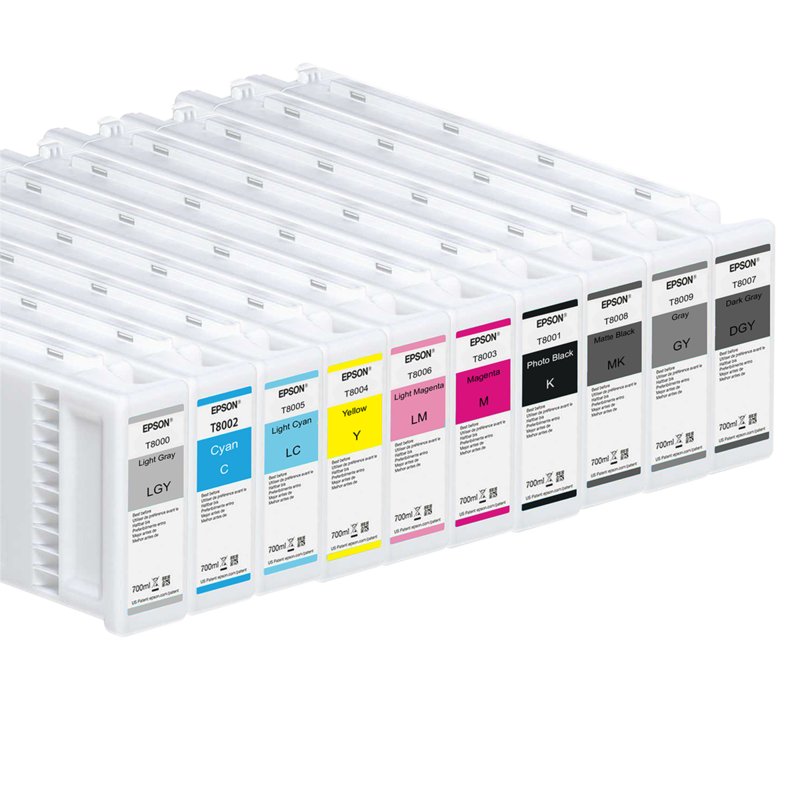 Epson UltraChrome Pro 700ml Ink Cartridges - for P10000 & P20000