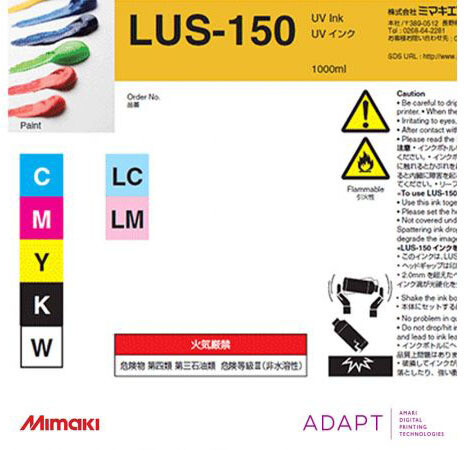 Mimaki LUS-150 1L UV Curable Ink Bottles, Color: Cyan