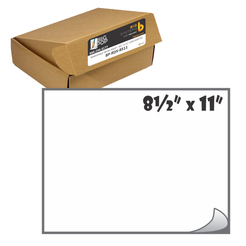 BigPOP® White Removable Decal Sheet