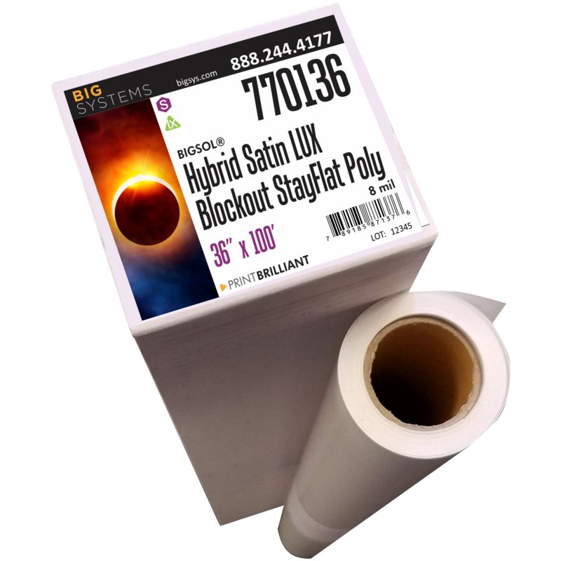 BigSol® 770 Hybrid Satin Blockout Stay-Flat Poly Film
