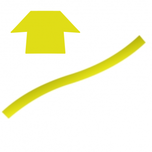 Keencut  Yellow 'T' shape silicone cord  (x 33ft)