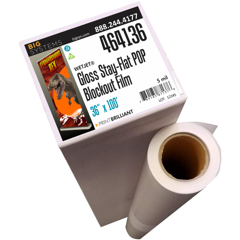WetJet® 464 Gloss Stay-Flat POP Blockout Film