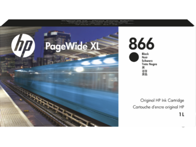 HP 866 Black PageWide XL Ink Cartridge - 1L