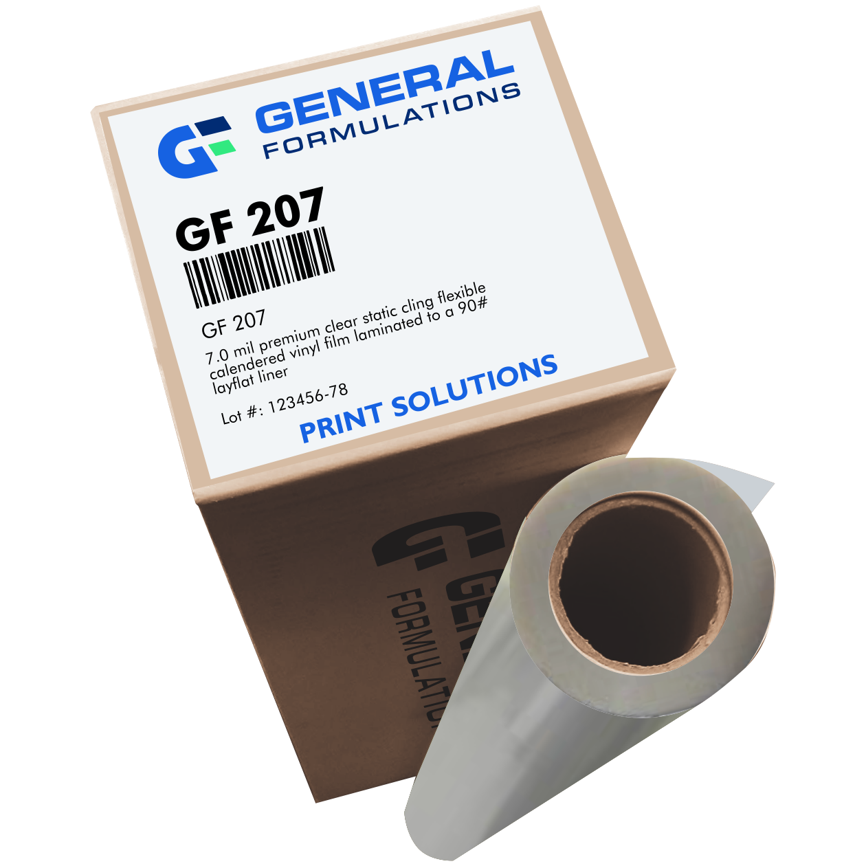 General Formulations 207 Clear Static Cling, Select Size:: 54" x 75'