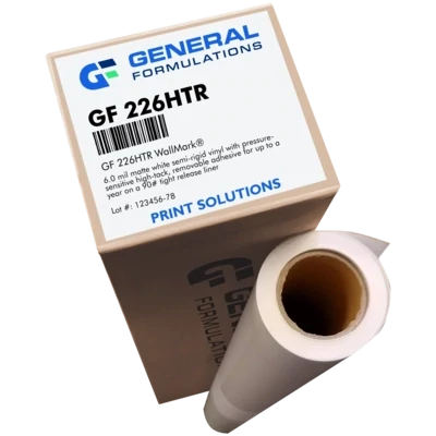 General Formulations 226HTR WallMark® Matte White Vinyl - High-Tack Removable