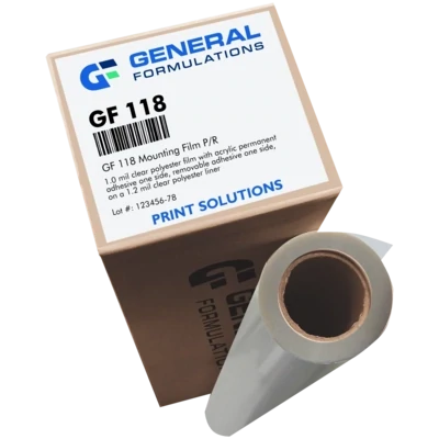 General Formulations 118 Clear Mounting Film - Permanent/Removable