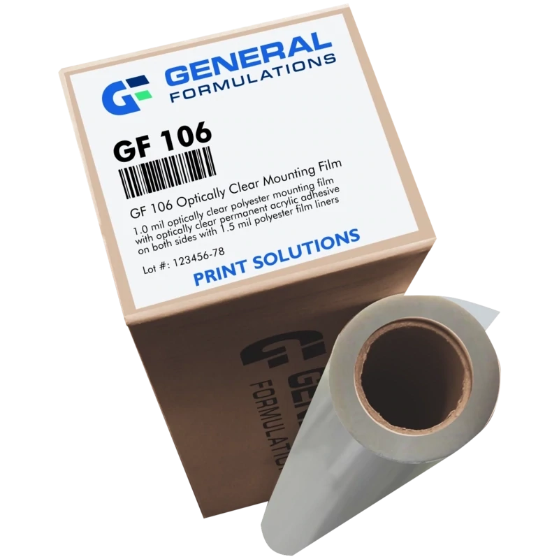 General Formulations 106 Optically Clear Double Adhesive Mounting Film - Permanent
