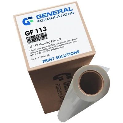 General Formulations 113 Clear Mounting Film - Permanent/Removable