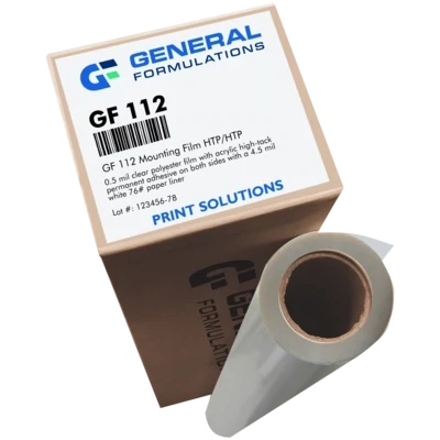 General Formulations 112 Clear Mounting Film - High-Tack Permanent