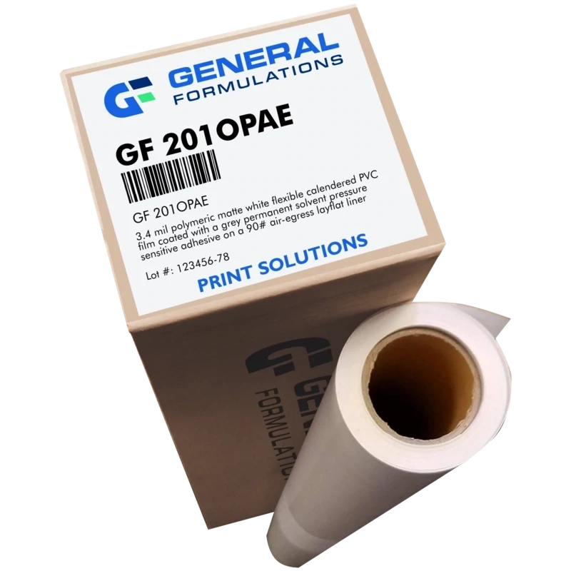 General Formulations 201OPAE Matte White Opaque Vinyl - Permanent