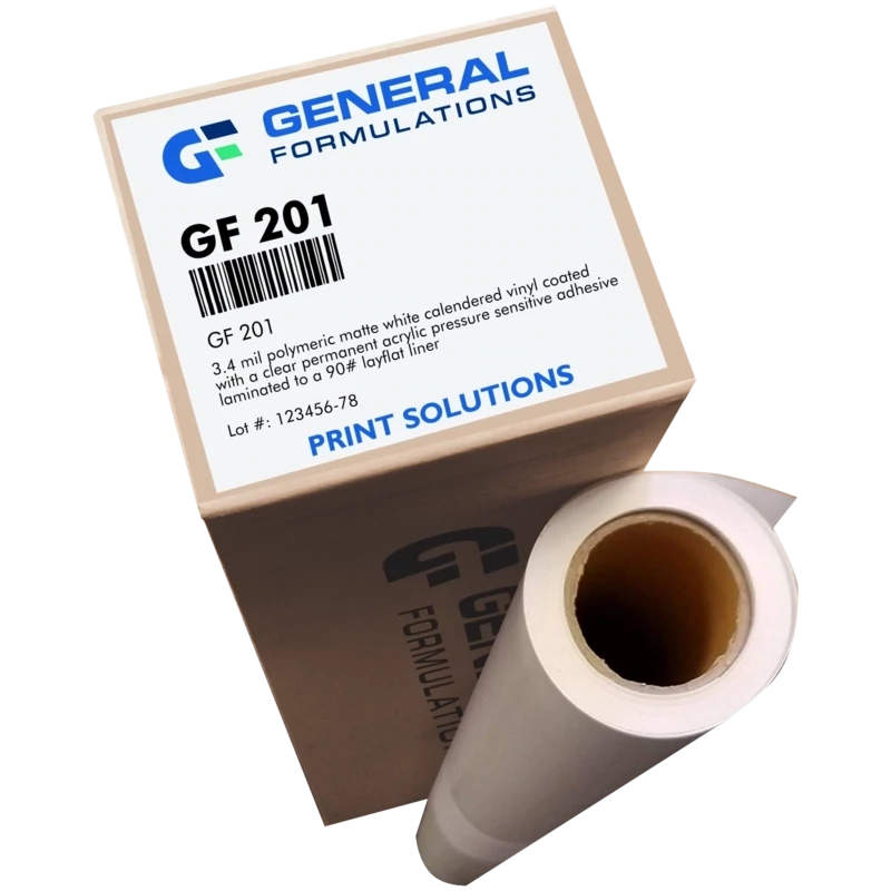 General Formulations 201 Matte White Vinyl - Permanent