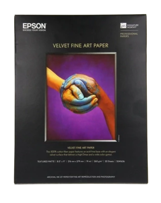 Epson Velvet Fine Art Paper 8.5 x 11
