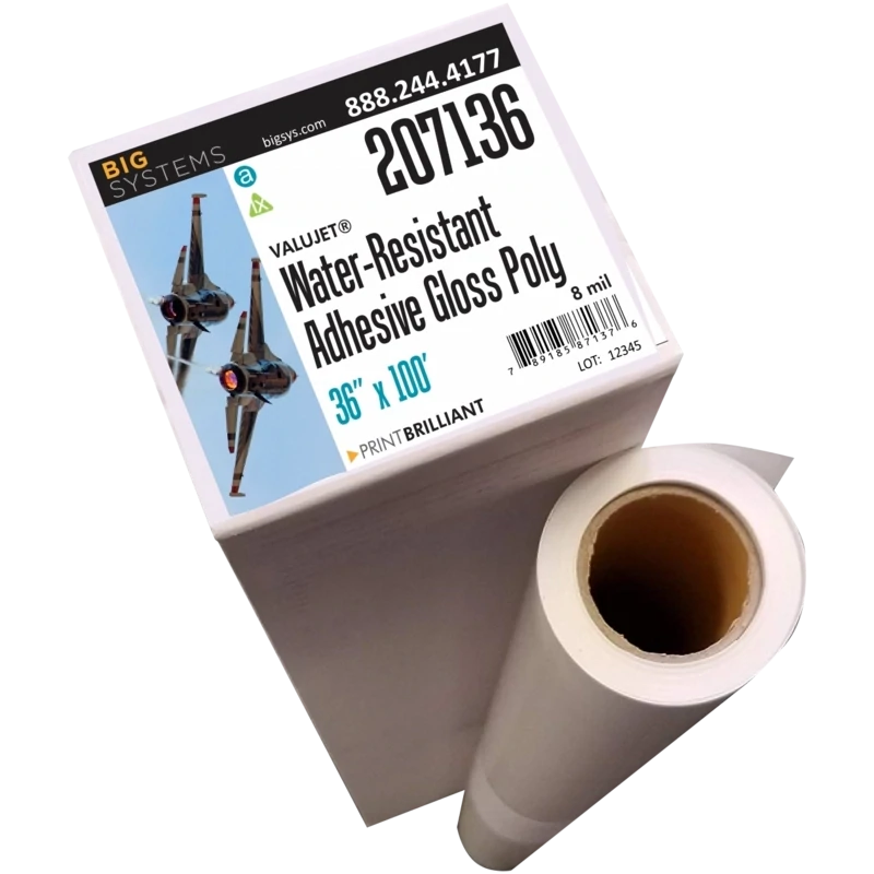 ValuJet® 207 Gloss Water-Resistant Adhesive Poly Film