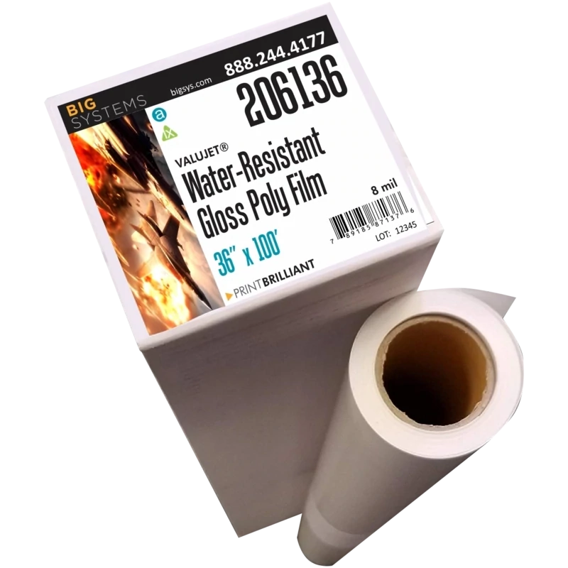 ValuJet® 206 Water-Resistant Tearproof Gloss Poly Film