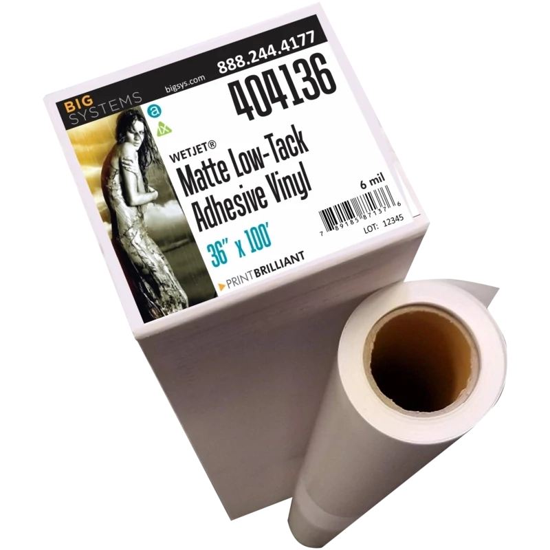WetJet® 404 Low-Tack Adhesive Matte Vinyl - 36in.
