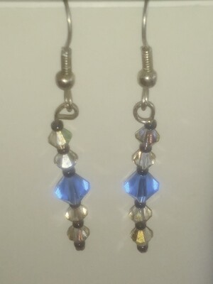 Swarovski crystal drop earrings Blue