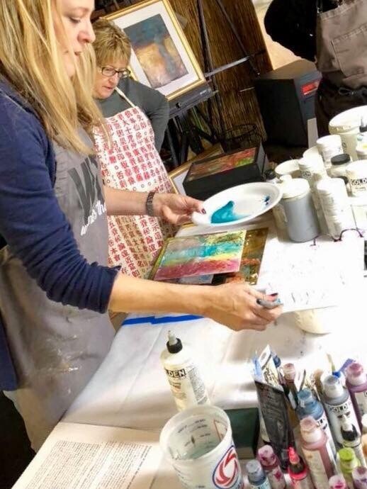 2-day Mixed Media Mania Painting workshop in Covington