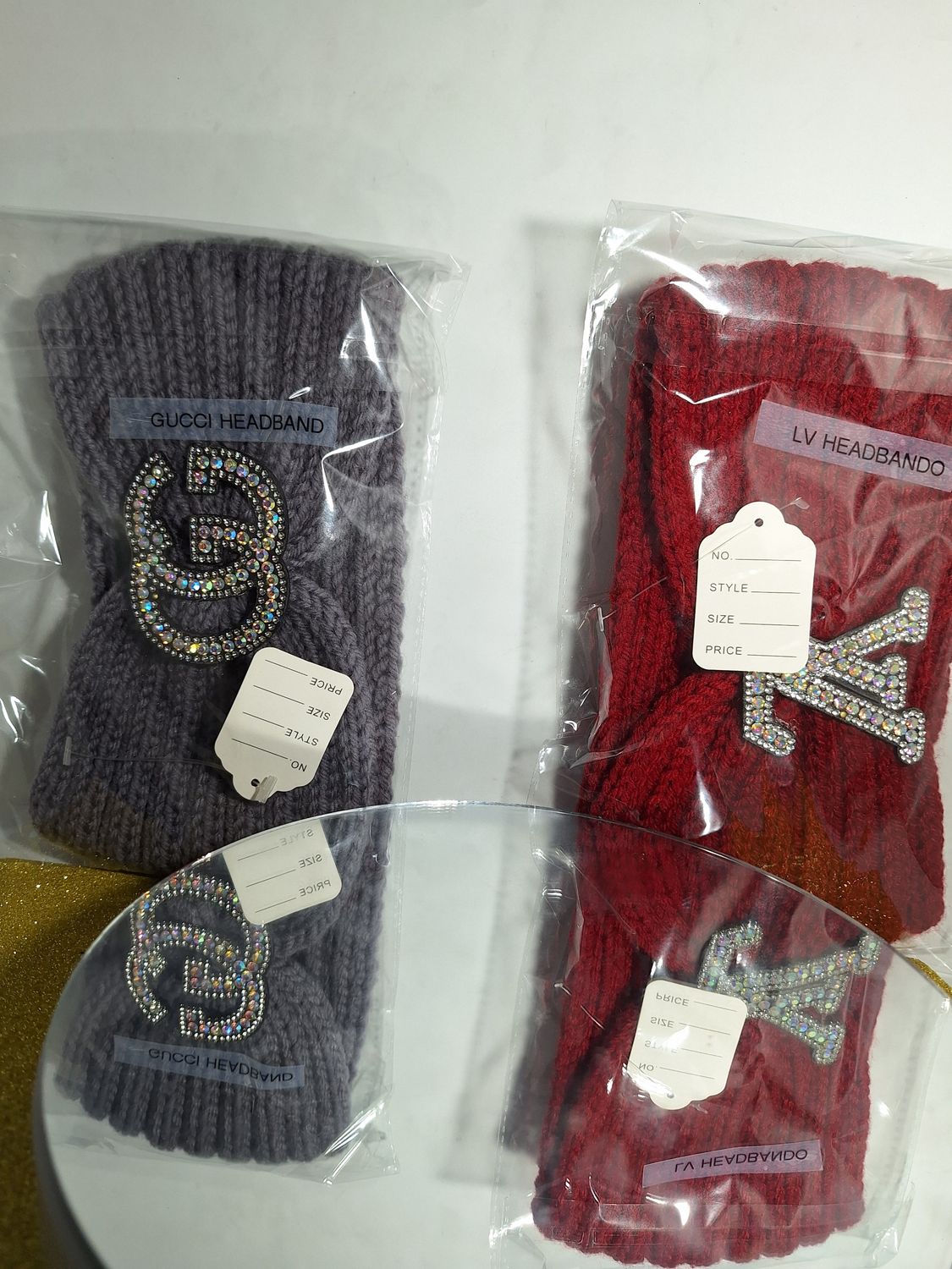 Bundle Knit Rhinestones Headbands