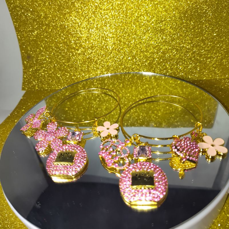 Handcrafted Gold &amp; Rose pink