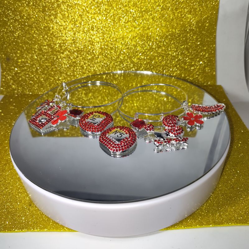 Handcrafted Red &amp; Silver