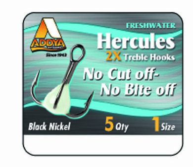HERCULES 2X Treble, No Bite Off- No Cut Off (5 hooks per package)
