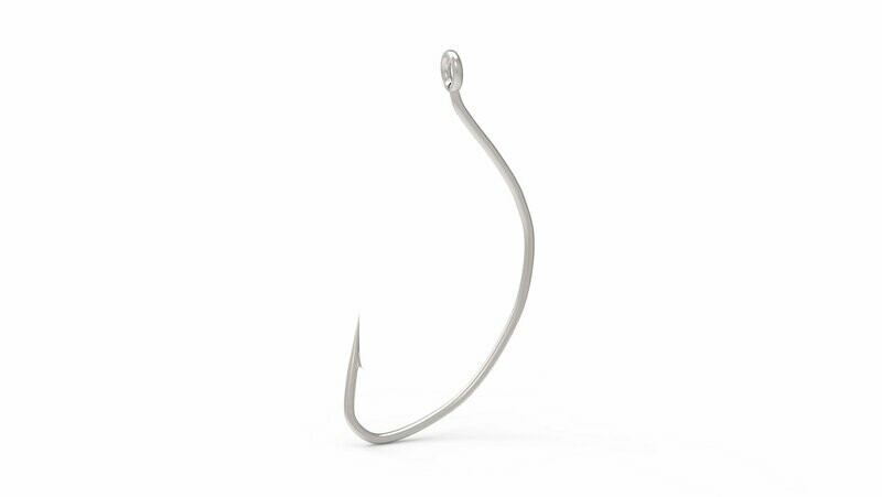 WIDE Gap with Turned-up eye, Nickel Dynamic Cutting Edge Point  (25 Hooks per Pack.)
