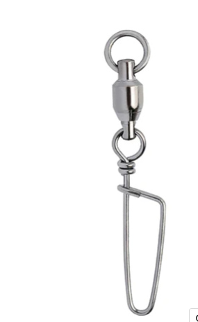 Ball Bearing Swivel W/ One Solid Ring and Coastlock Snap (10 Pcs) - Nickel