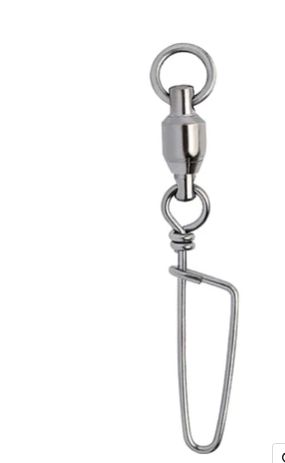 Ball Bearing Swivel W/ One Solid Ring and Coastlock Snap (10 Pcs) - Nickel Ball Bearing Swivel W/ One Solid Ring and Coastlock Snap (10 Pcs) - Nickel