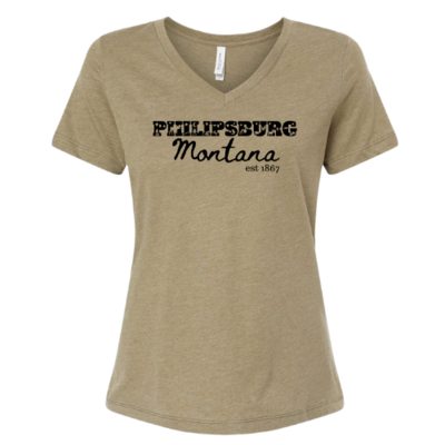 Philipsburg Montana Women's V-Neck T-Shirts