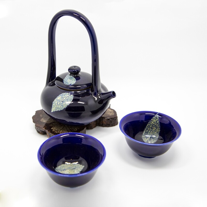 木葉藍晶采風提樑壺 200cc 鶯歌燒認證