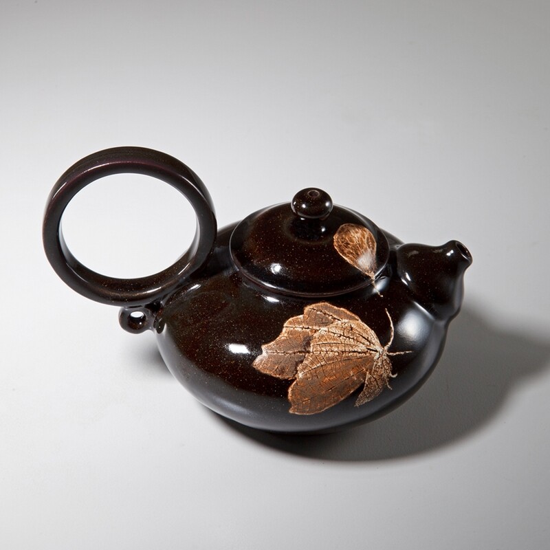木葉天目福智圓滿壺 160cc 鶯歌燒認證