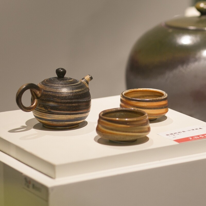 沙漠風暴 柴燒絞胎茶具組
