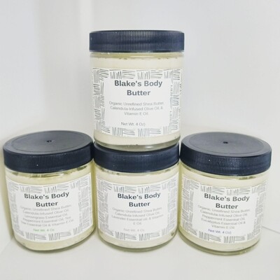 Organic Body Butters (whipped Shea butter), and Herb infused Oils 