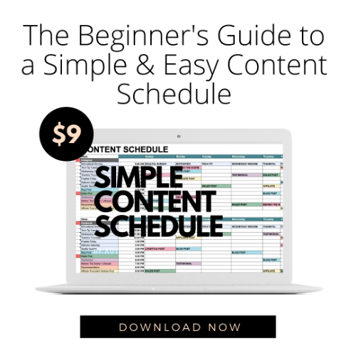 Simple Content Schedule
