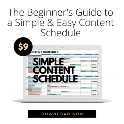 Simple Content Schedule