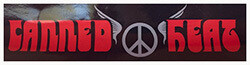 Canned Heat Bumper Sticker (Black on Red)