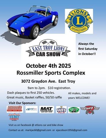 2025 East Troy Lions Car Show