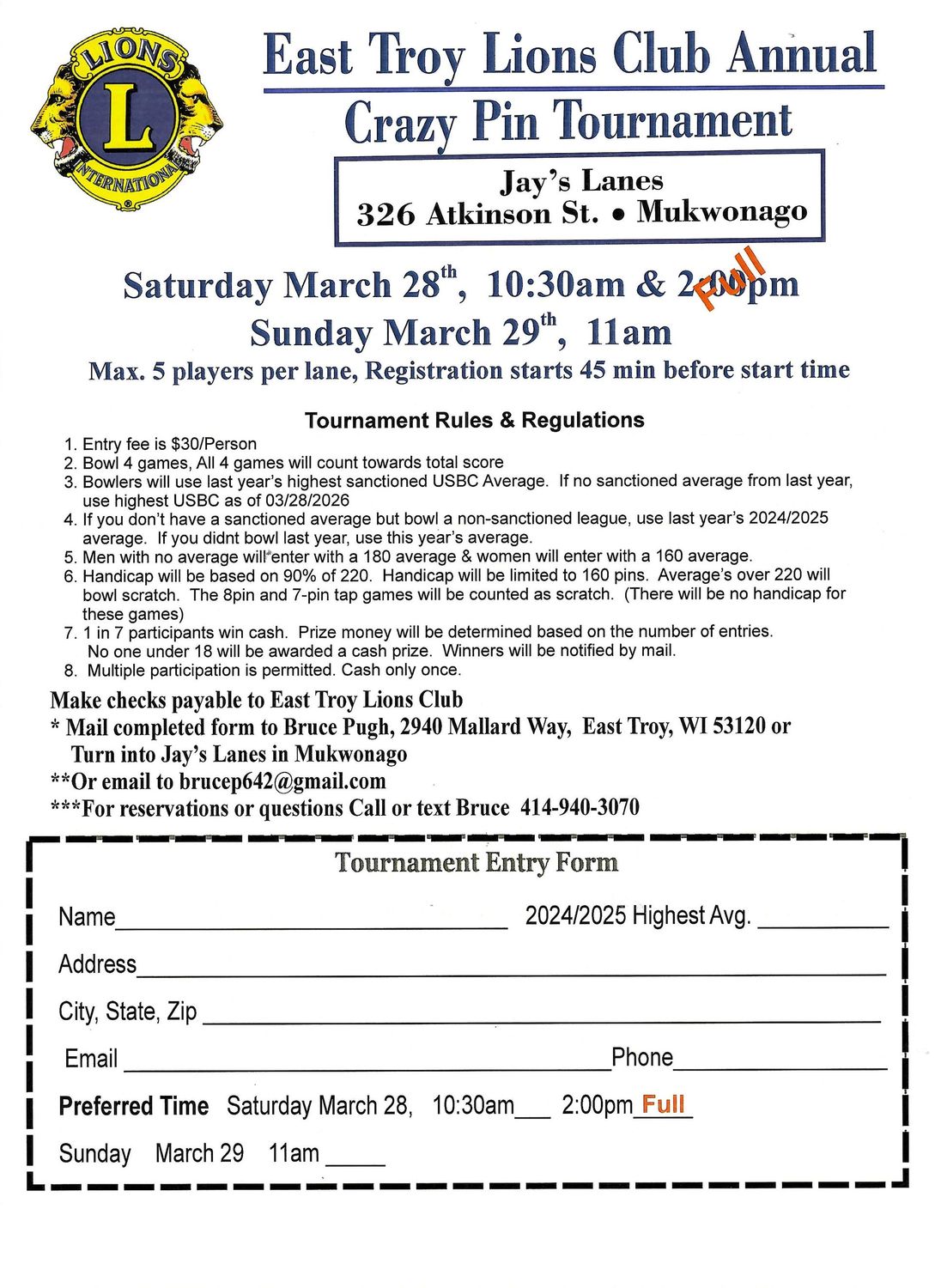 Crazy Pins Tournament