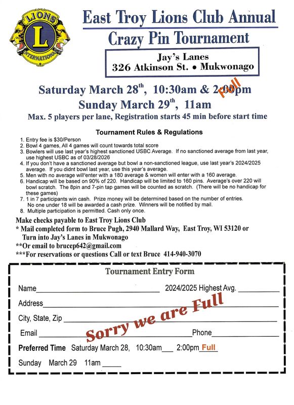 Crazy Pins Tournament