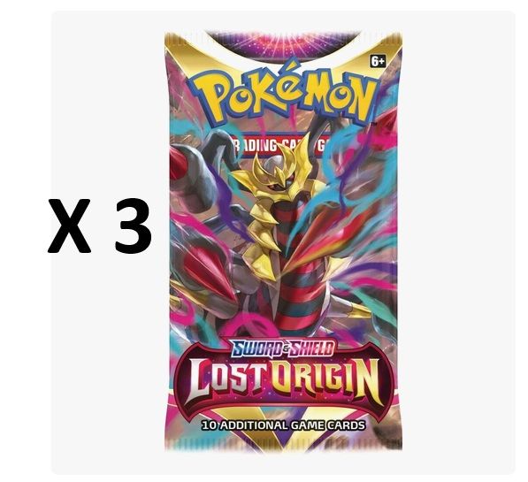 3 x Lost Origin Booster Packs
