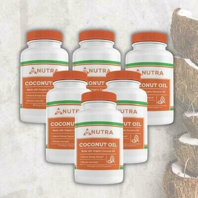 Organic Coconut Oil 60 Softgels - 6 Bottles Organic Coconut Oil 60 Softgels - 6 Bottles