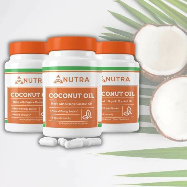 Organic Coconut Oil 60 Softgels - 3 Bottles