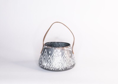 Basket - Metal/Leather: Medium