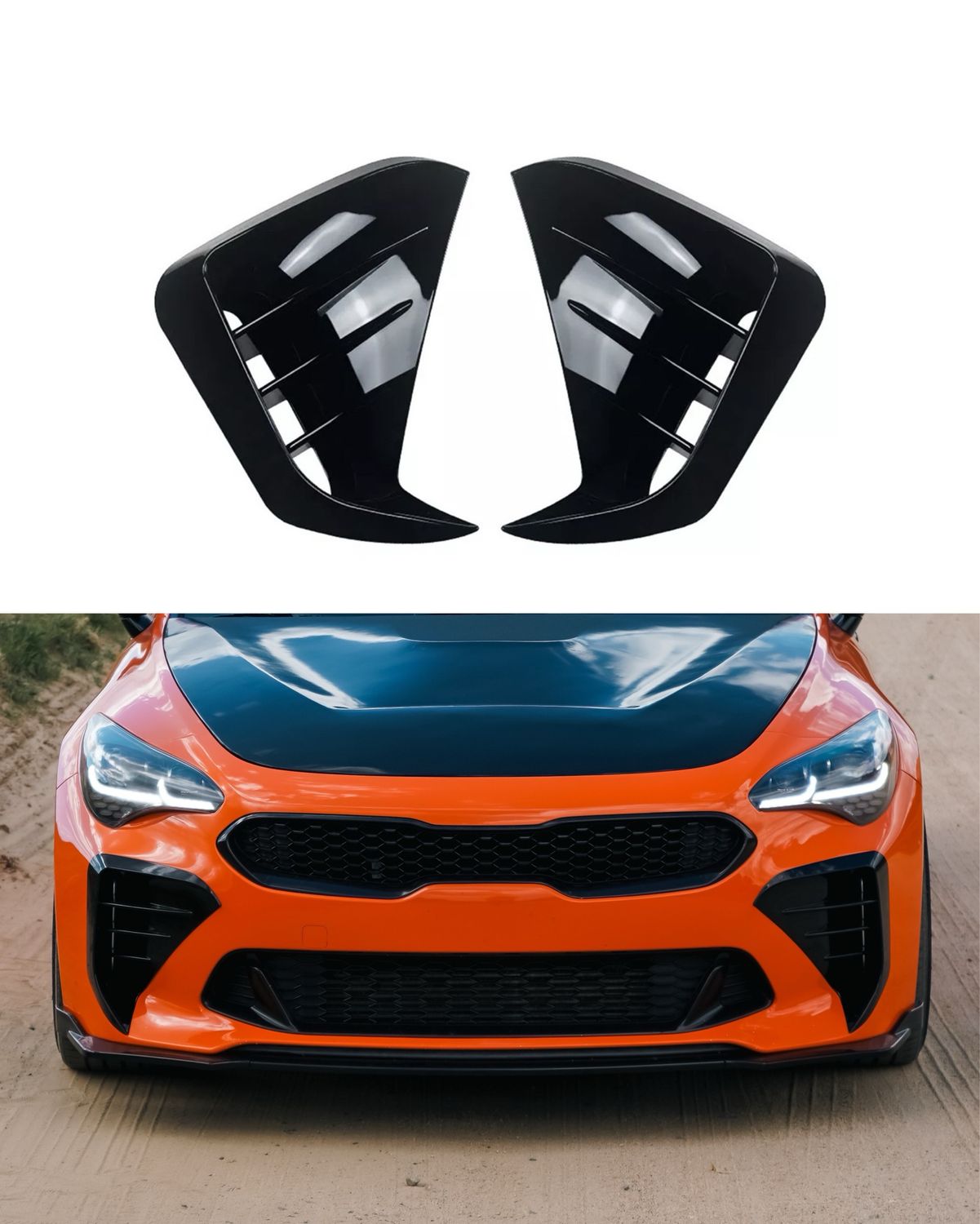 Front Vent Canards - Kia Stinger