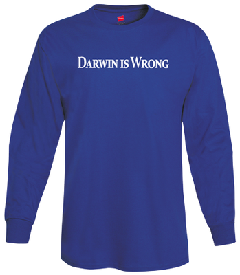 Darwin is Wrong Long Sleeved Shirt-Adult 2XL Darwin is Wrong Long Sleeved Shirt-Adult 2XL