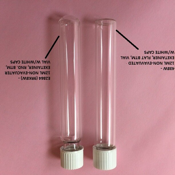 12ml Exetainer, Soda Glass Vials, Flt Btm, Non-Evac, Labelled, Single Wad INDIGO Cap, 1000/pk 12ml Exetainer, Soda Glass Vials, Flt Btm, Non-Evac, Labelled, Single Wad INDIGO Cap, 1000/pk