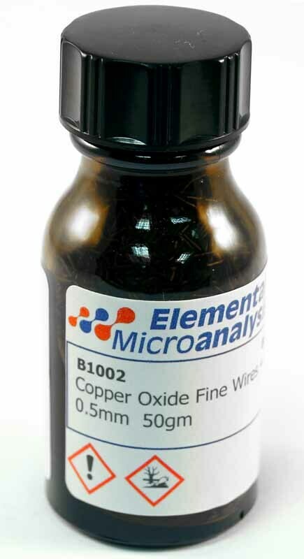 Copper Oxide Fine Wires 4 x 0.5mm, 50gm - 9 UN3077 NOT RESTRICTED SP A197 Copper Oxide Fine Wires 4 x 0.5mm, 50gm - 9 UN3077 NOT RESTRICTED SP A197