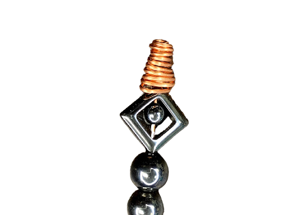 Hematite & Copper Tri-Fold Pendulum