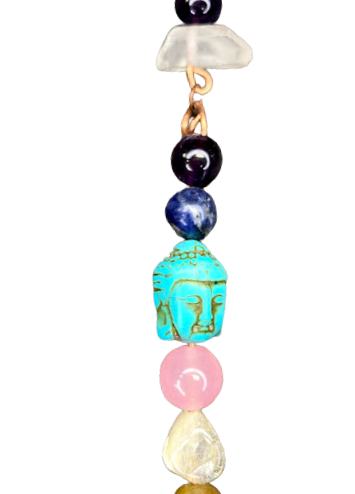 Quartz and Amethyst Tri-Fold Pendulum